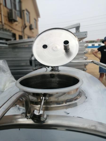 Tanque fresco 304 refrigerar de leite de 1000 litros de aço inoxidável