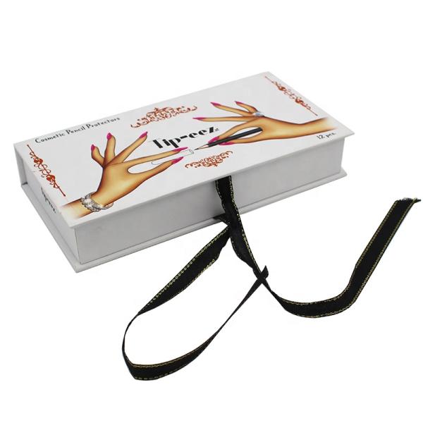 Small Folding Cardboard Cosmetic Gift Packaging Box Clear Magnetic