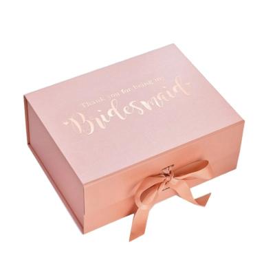 Pliage magnétique de petit de carton emballage rigide de luxe d'habillement pour le mariage