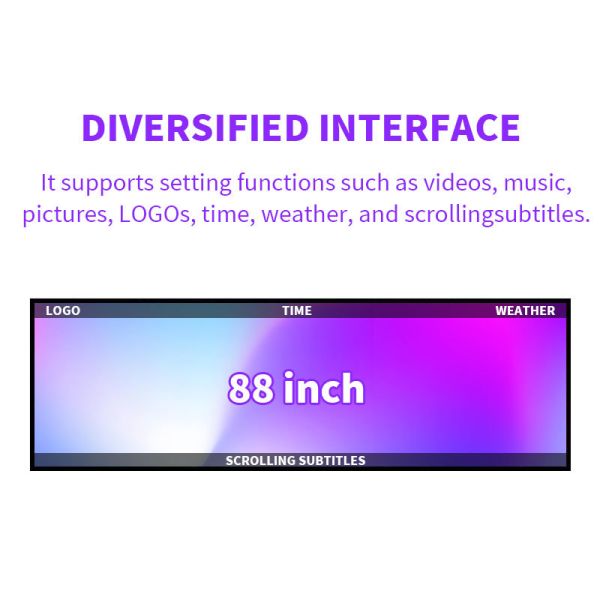 88 Inch Outdoor Stretched Bar LCD Panel 3840*1080 Store Digital Shelf Display