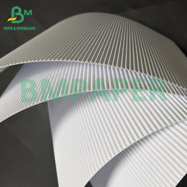 120 +120 GSM 1MM Thicknesses White Two ply Single Sided E Corrugated Board For Cosmetic Case