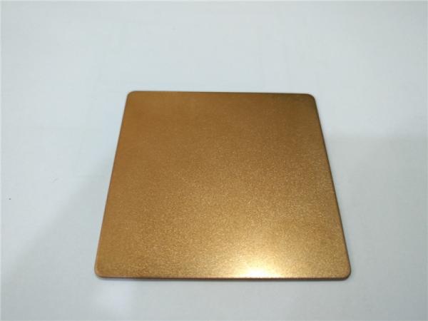 Pvc coating Rose gold sand blasting finish stainless steel sheet plate for decoration