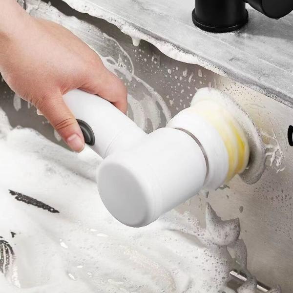 USB Rechargeable Kitchen Dishwashing Brush for Household Cleaning of Sink and Bathtub