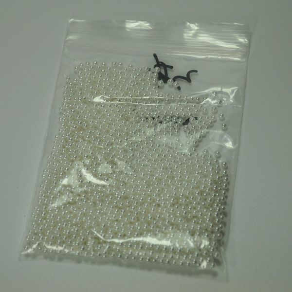 1.5mm 2mm White Tiny Undrilled Round Faux Pearl Beads in Bulk