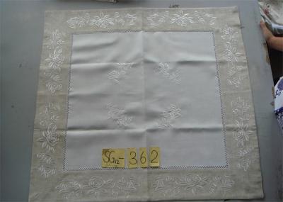 Handmade Hemstitch Party Linen Tablecloths , Full Sizes Large Linen Tablecloth