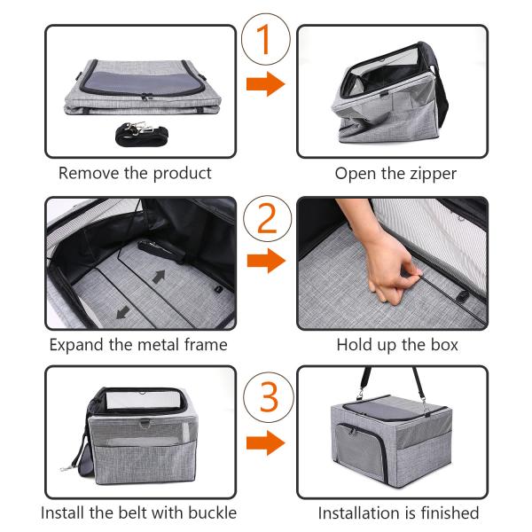 Коробка собаки сетки Оксфорда несущей перемещения любимца ремня безопасности на открытом воздухе Breathable