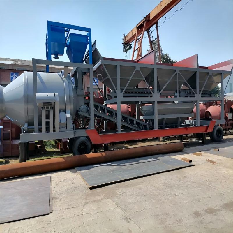 Cement Plant Equipments Mobile Drum Concrete Batching Plant Portable Concrete Mixing Station For Construction Works