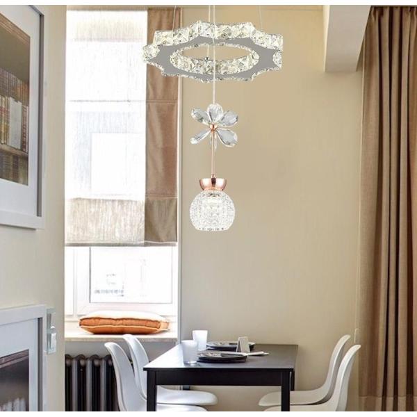 Circle Round Modern Crystal Pendant Light For Indoor House Lighting Fixtures