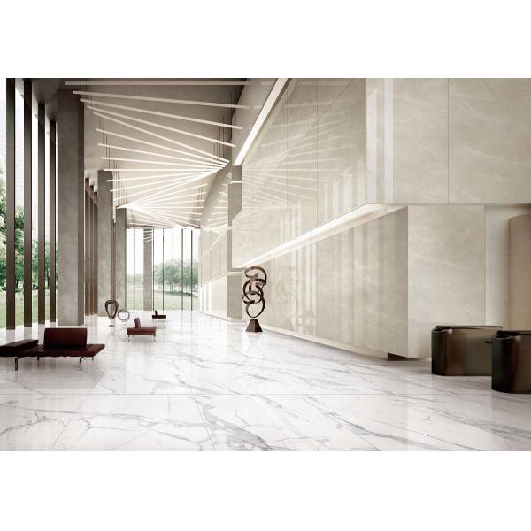 Плитка фарфора взгляда предпосылки ТВ керамическая 1200x2400mm мраморная