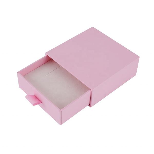 Sliding Pull Out Drawer Boxes Custom Jewelry Packaging Gift Box Hot Silver Logo Ribbon Closure