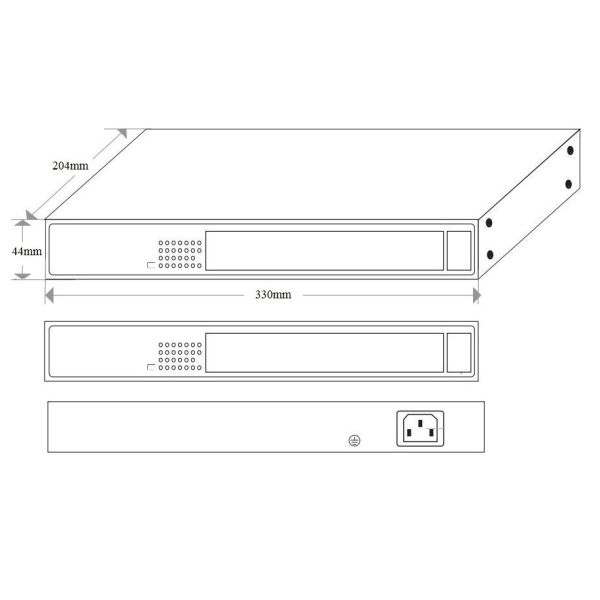 Unmanaged mode 24-port PoE switch plug-and-play design for Gigabit uplink networking