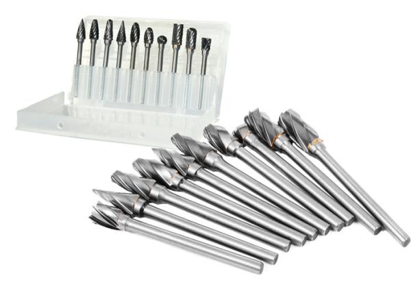 Extra Long Reach Carbide Burr Set , Die Grinder Carbide Burr Heat Resistance