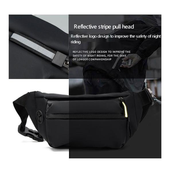 Multiple Pockets Nylon Waist Bag Pouch Unisex Waist Belt Bag Travel Pouch Fanny Pack