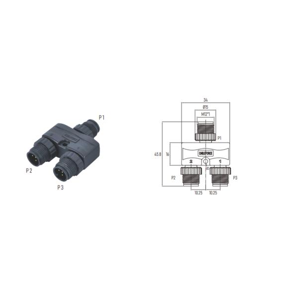 Male To Malex2 NMEA 2000 Cables Y Splitter Connector Plastic Boat Cordsets