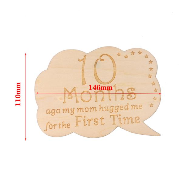 Nube en forma de bebé Mensual Tarjetas de Milestone Discos de Milestone Impresos de madera para bebés recién nacidos Regalos de diseño personalizado acepta