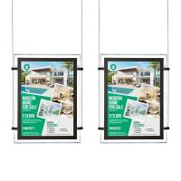 Affiche rétroéclairée résidentielle imperméable à l'eau publicité suspendue Photo image mince Led Light Box à la fois verticale et horizontale suspendue AC100-240V