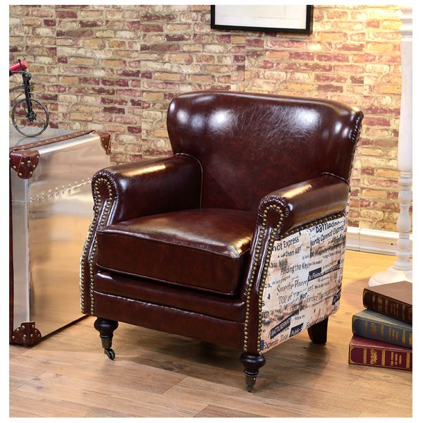 Nidea #8818 Antique Leather Chesterfield Club Lounge Sofa Chair Handmade Living Room Furniture Modern Classic Design