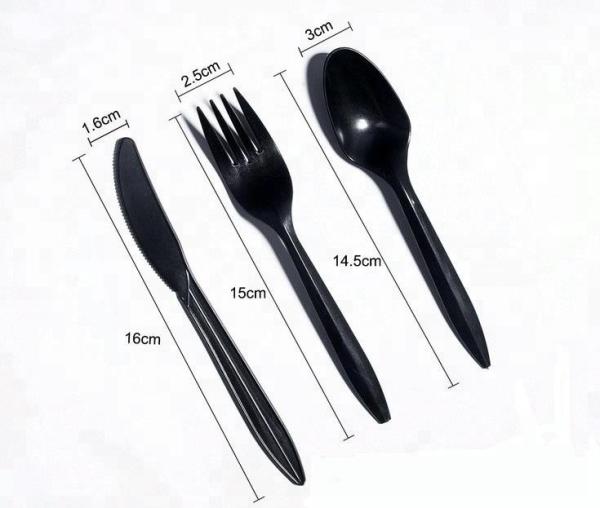 Plastic Sleeve Cutlery Set Customized Logo Buffets PS Disposable Spoon Fork and Knife