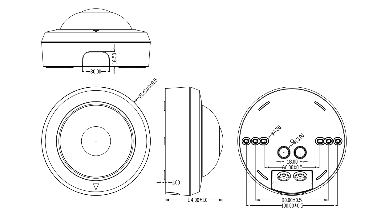 Max. mounting height up to 30m PIR High Bay 360° Sensor High bay PIR detectors
