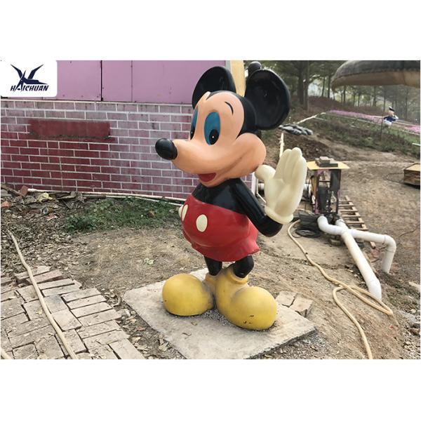 Cartoon Life Size Fiberglass Statues Lovely Park Decoration Mickey Mouse Statues