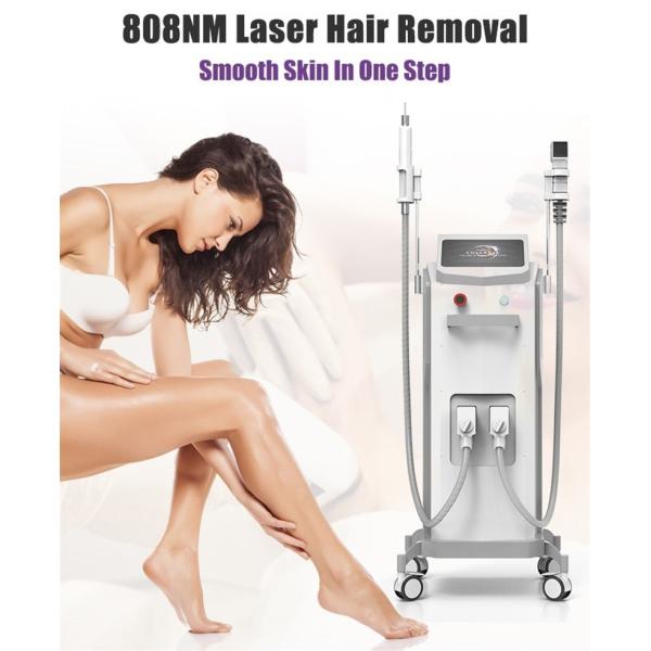 Máquina 500w 1600w del retiro del pelo del diodo láser de 808 nanómetro Yag para la cara y el cuerpo