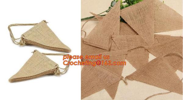 11pcs Burlap Lace Banner Bunting Jute Rustic Wedding Banner, Sweetheart Table Bunting banner Wedding love sign lace mate