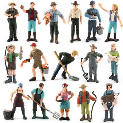 16 PCS People at Work Model Toy Pretend Professionals Figurines Career Figures Individually Hand-Painted People Toys