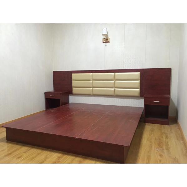 Elegant Hotel Room Furniture Set Wooden Bedroom Suites With Nightstand