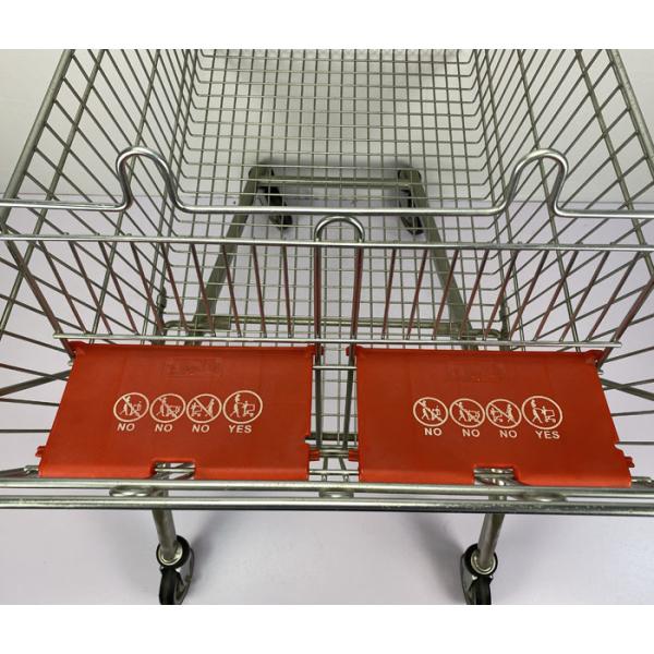 европейская вагонетка супермаркета стиля 275L носит тележку металла большой емкости со складными двойными местами ребенка