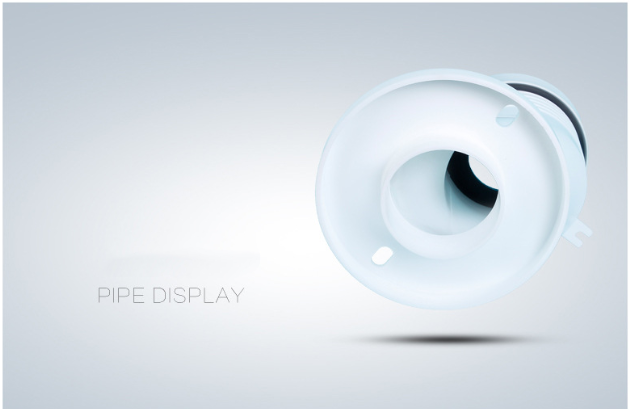 White Toilet Accessory Wall Drain Pipe, Sewage Pipe, Conversion Connector Universal Adapter Wall Trunking