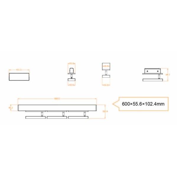 High Power LED Track Light Fixtures 15W Low Consumption For Kitchen Hotel Toy Shop