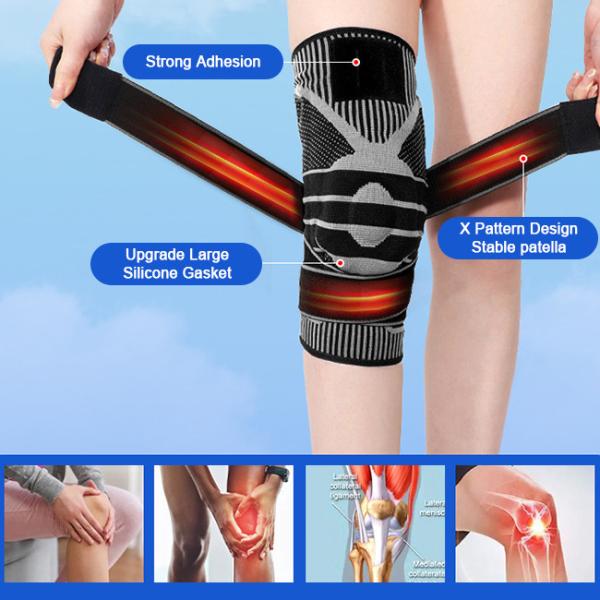 Deportes Compresión Apoyo de rodilla elástico Equipo de protección Deportes Codo Rodilla almohadillas