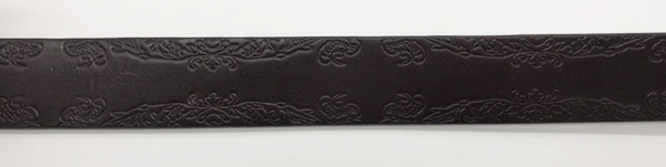 Anchura de sensación de la correa de cuero repujado de la mano suave los 3.2cm con el peso 183g