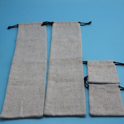 O saco de cordão de bambu da juta da tela personalizou serviço do OEM da cor/tamanho