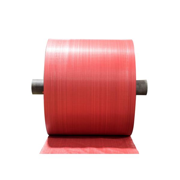 Red Polypropylene Woven Fabric Roll For PP Woven Bags / Sacks Breathable Anti Pull