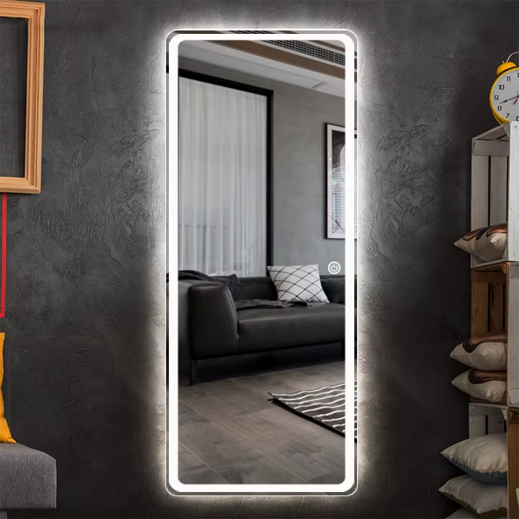 Decorative Full Length Mirror With LED Lights , Dimmable LED Smart Bathroom