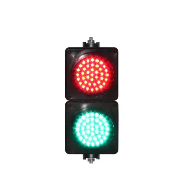 High Brightness Mini Size AC85V-265V DC12V 24V LED PC Material Red and Green 100mm Traffic Light
