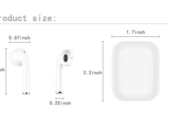Stereo Sports 2.2*1.7 Inch TWS Bluetooth Earpods