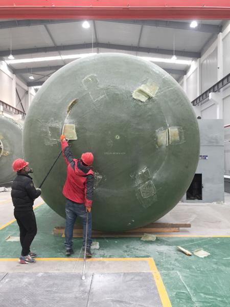 1600mm Antiseptic Frp Water Treatment Tank Cross Wound Cylindrical 11m3