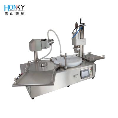 Desktop Semi-Automatic 10ml Vial Filling And Capping Machine With High Precision Ceramic Piston Pump For Pharma Liquid Filling