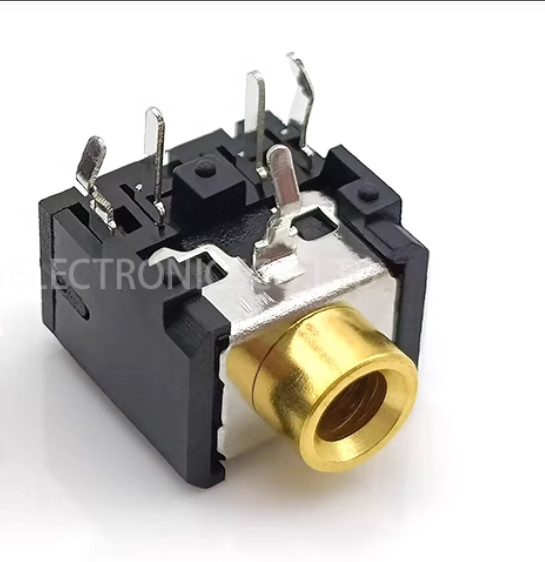 PJ-306 3.5 mm conector de auriculares de cobre de metal color de la cabeza de audio personalizado DIP