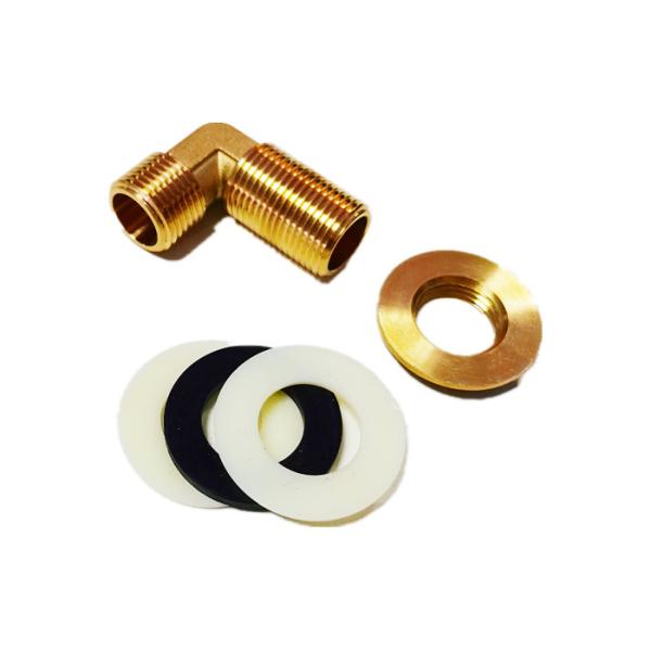 Lead Free 90 Degree Brass Elbow With 1/2″ BSP Wide Flange Brass Tap Back Nuts