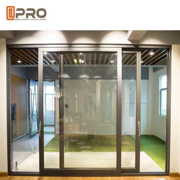 Slim Frame Aluminium Sliding Doors Soundproof Interior Sliding Glass Doors slide windows and doors interior wooden glass