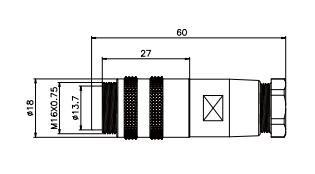 Кабеля экрана соединителя Pin PA66 M16 14 штепсельная вилка водоустойчивого мужская и гнездо заднего держателя женское