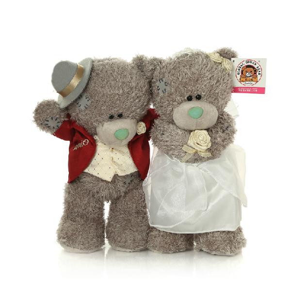 plush marriage gauze teddy bear toy,cloth teddy beat toy for wedding