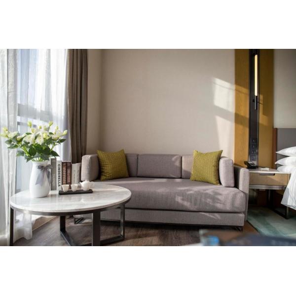 Стены вида изголовья драпирования PU дизайна группы гостиницы Marriott панель ТВ кожаной деревянная