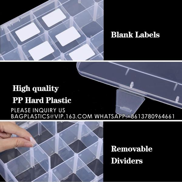 Girds Clear Plastic Organizer Box Storage For Washi Tape Tackle Box Jewelry Crafts Organizer, Container