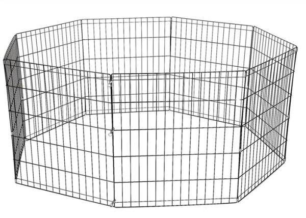 Large 16 Panels Pet Dog Cat Metal Exercise Barrier Fence Playpen Kennel Yard New
