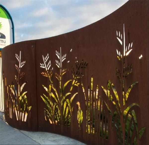 Painel de aço vermelho oxidado 1800x900mm exterior da tela da privacidade de Corten