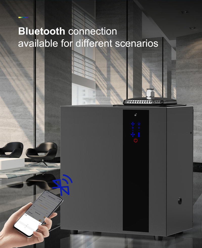 Smart Control HVAC 800ml Wall Mounted Aroma Diffuser with Bluetooth for 5000m3 Coverage